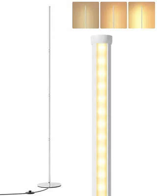 Image de Lampe sur pied EDISHINE, LED, 3000K, avec fonction de gradation et mémoire, idéale pour le salon