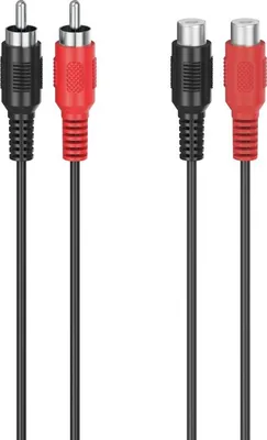 Produktbild von Hama 00305035, 2 x RCA, Weiblich, 2 x RCA, Männlich, 5 m, Schwarz
