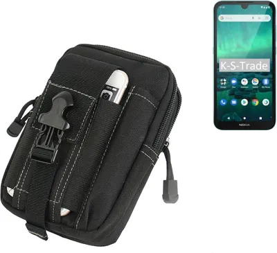 Produktbild von K-S-Trade Gürtel Tasche kompatibel mit Nokia 1.3 Gürteltasche Holster Schutz Hülle Handy Hülle Smartphone outdoor Handy-Hülle schwarz
