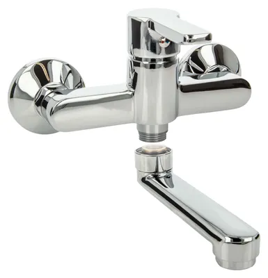 Produktbild von tecuro Einhebel - Wand Spültischbatterie CLASSIC, mit 120 mm S-Auslauf, glanzverchromt