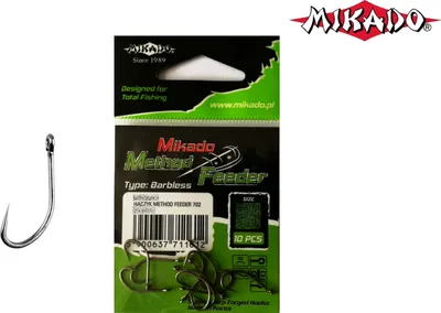 Produktbild von 10 "MIKADO METHOD FEEDER 702 BARBLESS" Feederhaken Schonhaken Angelhaken # 16
