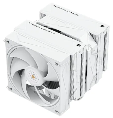 Obrázek produktu pro Thermalright Royal Pretor 130 White – vzduchový chladič pro procesor, počítačový chladič s dvojitou věží, 6 heatpipe, chladič procesoru, dva ventilátory s PWM regulací, vysoce výkonný chladič pro PC, kompatibilní s AM4/AM5; Intel 1851/1700/1150/1151/1200/2011 – RP13