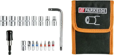 Produktbild von PARKSIDE® Bohrer Bit & Stecknuss Sets mit Tasche (Stecknuss Set)