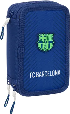 Zdjęcie produktu dla Piórnik potrójny F.C. Barcelona granatowy 12,5 x 19,5 x 5,5 cm 37 szt