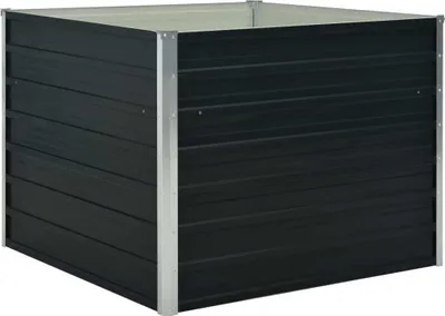 Produktbild von vidaXL Zvýšená posteľ antracit 100 x 100 x 77 cm Pozinkovaná oceľ