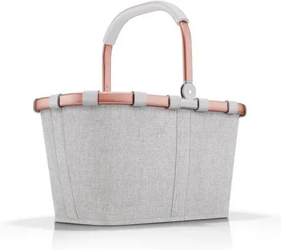 Image de Sac de courses Unyqoos® avec cadre en aluminium – grand panier de courses classique doté d'une base solide, d'une poignée rembourrée et d'une poche intérieure zippée