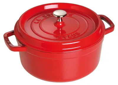 Productafbeelding van STAUB Cocotte, braadpan van gietijzer, geschikt voor alle warmtebronnen, inclusief inductie, rundvlees, 18 cm, 1,7 liter
