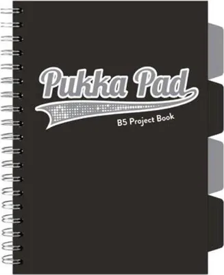 Zdjęcie produktu dla Kołozeszyt Pukka Pad B5 Project Book Black & Grey czarny - Pukka Pads