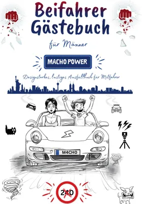 Produktbild von Macho Power - Beifahrer Gästebuch für Männer