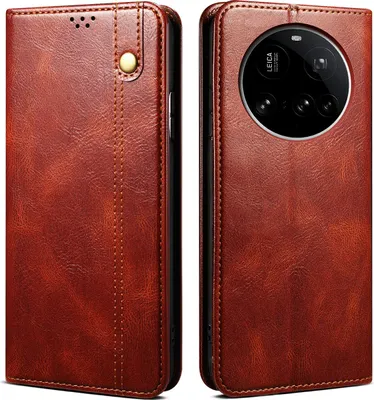 Immagine prodotto di Custodia per Xiaomi 15 Ultra in pelle flip case portafoglio con funzione stand rosso