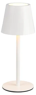 Produktbild von LED Außen Tischleuchte, Akku, weiß, Touchdimmer, USB, H 21cm