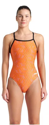 Image de arena Escape Light drop-back Maillot de bain pour femme, couleur:Orange, taille:46