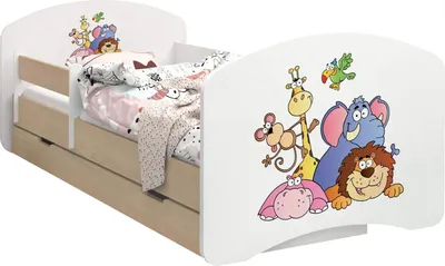 Produktbild von BDW Kinderbett, Doppelseitiges mit Schublade, Safari, 160/80