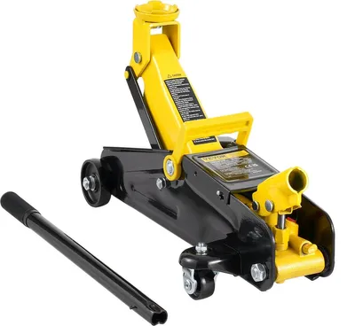 Produktbild von Niedrigprofil-Hydraulikheber – Tragfähigkeit: 2 Tonnen – Hubbereich: 125,2–335 mm – Robuste Eisenkonstruktion