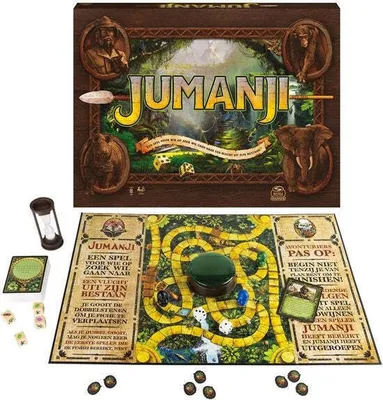 Produktbild von Games Jumanji: Das Spiel, die este Ausgabe des klassischen Abenteuer-Brettspiels für Kinder und Familien, Brettspiel, Rennen, 8 Jahr(e)