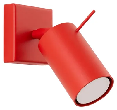 Zdjęcie produktu dla Kinkiet RING czerwony 1xGU10 10W stal 8x16x8cm Sollux Lighting