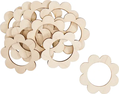 Produktbild von VBS Serviettenring Blume 12er Set 3.5 cm Innen 6 cm Außen 2 mm Stärke