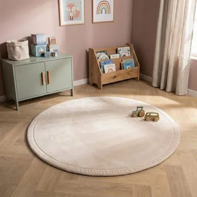 Produktbild von Volero - Spielmatte Rund - Jip Beige - Ø 120 cm - Kinderzimmer, Babyzimmer