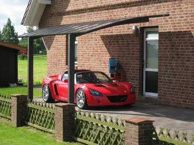 Produktbild von Einzelcarport Ximax Porteforte Typ 60 Aluminium eloxiert 270,4 x 495,4 cm braun matt