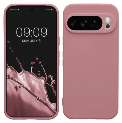Produktbild von kwmobile Handyhülle für Google Pixel 10 Pro Hülle - weiches Handy Silikon Case - Schutzhülle Cover - Altrosa matt