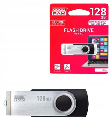 Produktbild von GOODRAM Twister UTS3 128GB USB 3.0 Speicherstick Schwarz