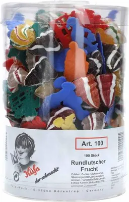 Produktbild von Küfa Rundlutscher Frucht Lutscher mit Fruchtgeschmack 100 Stück 1800g