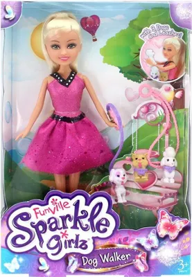 Produktbild von Sparkle Girlz Dog Walker 10065 Puppe Rosa Rosa One Size