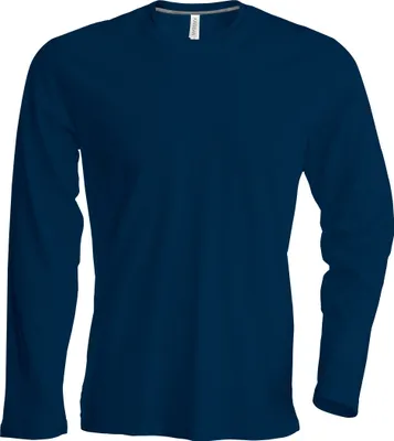 Obrázek produktu pro Kariban pánské tričko slim fit střihu s kulatým výstřihem a dlouhým rukávem RW709 (Medium) (Námořnická modrá)