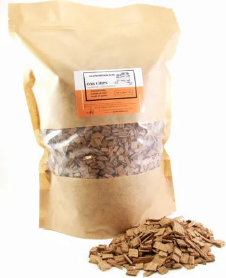 Produktbild von Eichenholzchips Amerikanisch - Schwach Getoastet 1kg, Eichenholz Chips Holzspäne Eichenholzspäne