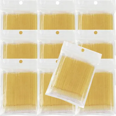 Produktbild von Faserlose Mikrobürsten-Wimpernapplikatoren mit Goldkristallen, 1000 Stück.