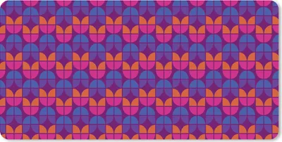Produktbild von MuchoWow® Mauspad Mousepad Tulpen - Muster - Retro 60x30 cm - Mousepads - Maus Mat - Pad - Mausunterlage - Nachhaltig