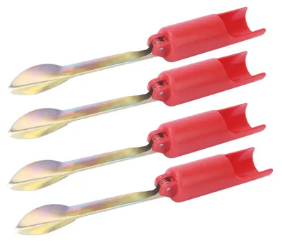 Obrázek produktu pro 4 ks červených, 32 cm dlouhých, skládacích držáků na rybářské pruty k zapíchnutí do země, držák na pruty, příslušenství, 32 x 4 x 3,3 x 15,5 cm