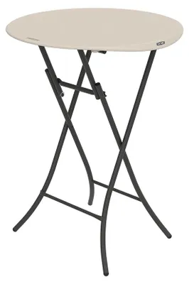 Produktbild von Lifetime Kunststoff Klapptisch Stehtisch Bistrotisch Weiß Ø84x110 cm