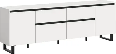 Produktbild von Lowboard >Tomasa< in Weiß - 188x65x36cm (BxHxT)