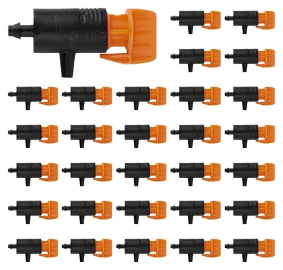 Micro-Drip-System, 30 regelbare Endtropfer, 4/7 mm, Bewässerung