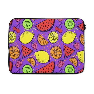 Produktbild von MuchoWow® Laptop Hülle 14 ZollWassermelone - Obst - Lila Laptoptasche - Laptoptasche - Stoßsicher - Schutzhaube