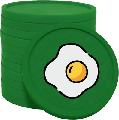 Obrázok produktu pre Raňajkové žetóny CombiCraft tmavozelené - Ø29mm - 100 kusov