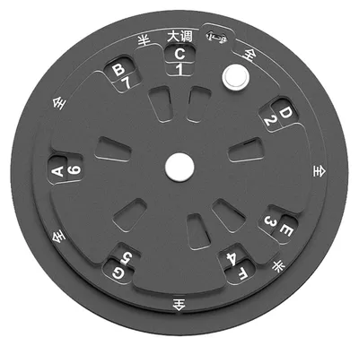 Zdjęcie produktu dla Circle of Fifths Wheel Melody Tool Aluminum Alloy Rotating Portable Music Theory Wheel for Beginners Musicians Music Theory Learning Tool