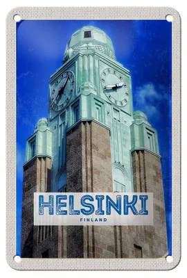 Produktbild von Blechschild Reise 12x18cm Helsinki Finnland Kirche Architektur Schild