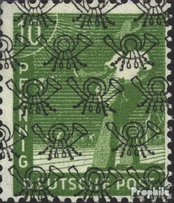 Produktbild von Briefmarken Bizone (Alliierte Besetzung) 1948 Mi 39II postfrisch Posthörnchen (Netzaufdruck)