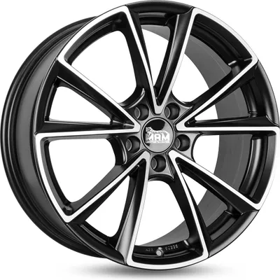 Produktbild von 18 Zoll Alufelge MAM WHEELS A5 18"x8.00" 5x112 PCD ET35 66.6mm Felge Matt Schwarz Frontpoliert