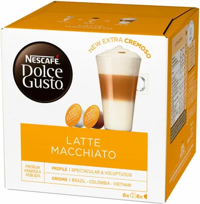 Immagine prodotto di Nescafé Dolce Gusto Latte Macchiato, caffè, capsula di caffè, 16 capsule (8 porzioni)