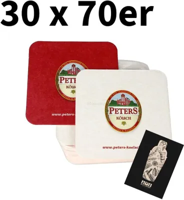 Produktbild von Peters Kölsch Bierdeckel XXL Angebot 5 Blöcke mit insgesamt 2000 Bierdeckel