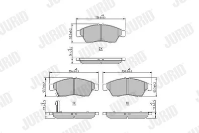 Produktbild von JURID 572545J Bremsbeläge Satz Vorne für SUZUKI LIANA Schrägheck Liana Limousine (ER, RH)