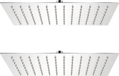 Obrázok produktu pre Sprchová hlavica 2 ks nehrdzavejúca oceľ 20x30 cm