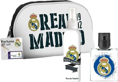 Produktbild von Real Madrid Set: 50 ml Eau de Toilette + 100 ml Körperspray + Kosmetiktasche