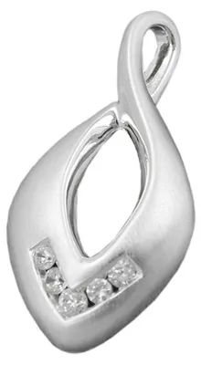 Immagine prodotto di Ciondolo a catena con 5 zirconi, in argento sterling 925 satinato, per donna