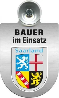 Produktbild von Einsatzschild Windschutzscheibe incl. Saugnapf - Bauer im Einsatz - 309736 Color - Region Saarland