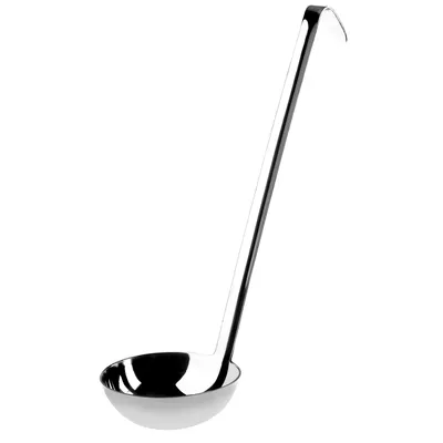 Immagine prodotto di Mestolo per zuppa "Kebal" in acciaio inox KADAX, mestolo per salsa con manico lungo ed ergonomico, 10 cm, argento,1
