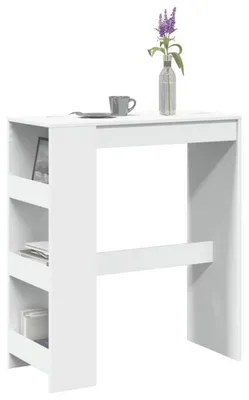 Obrázok produktu pre Bartyška s poličkou, biela, drevotrieska, 90 x 40 x 103,5 cm